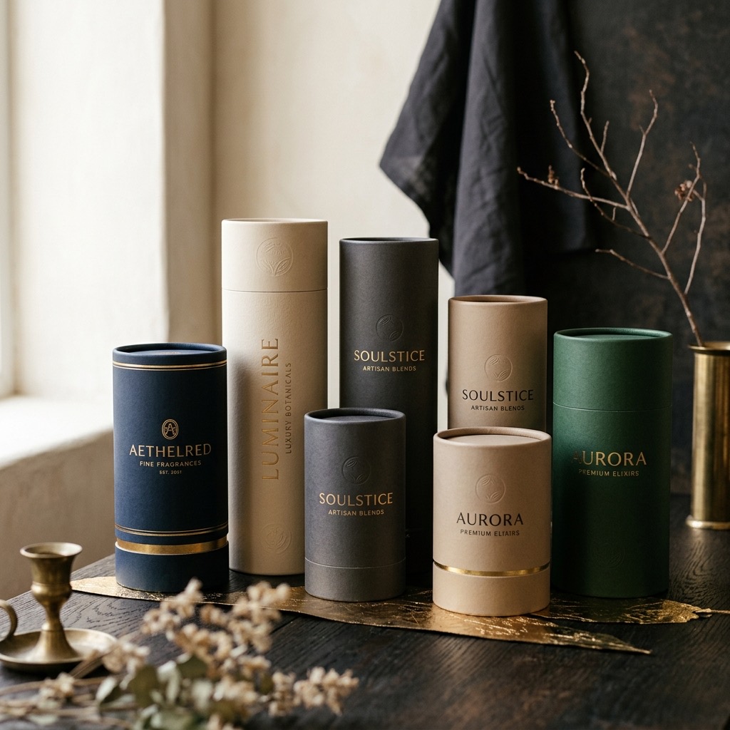 Multiple premium cylinder boxes in studio